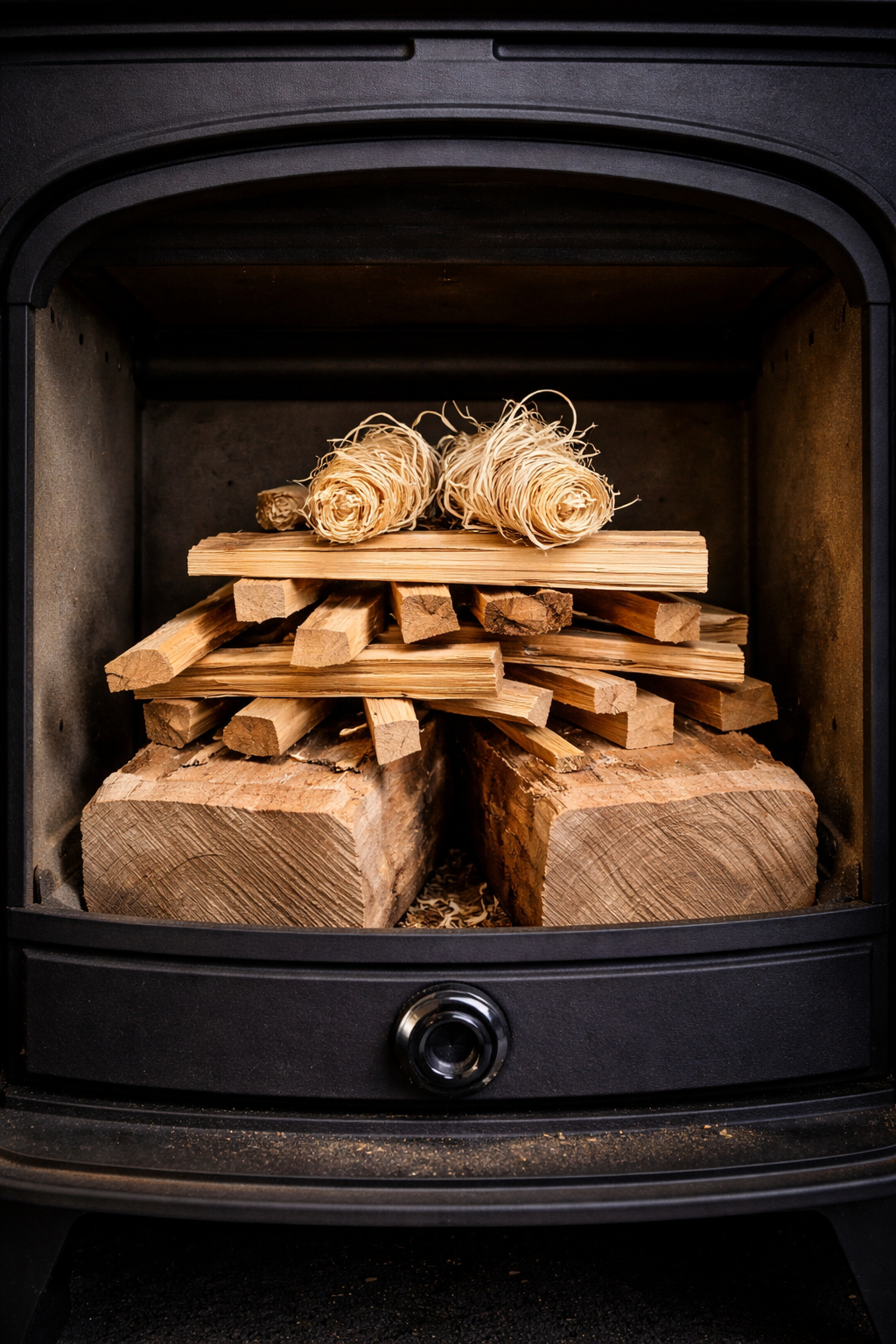 Top down fire lighting method