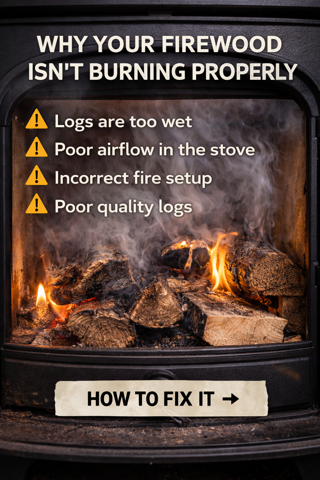 Why your firewood isn't burning properly