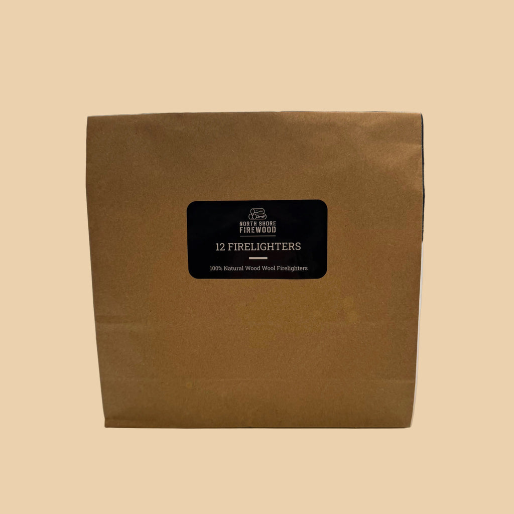 12 Natural Wood Wool Firelighters